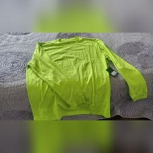 Men's Bright Green Long Sleeve Tee